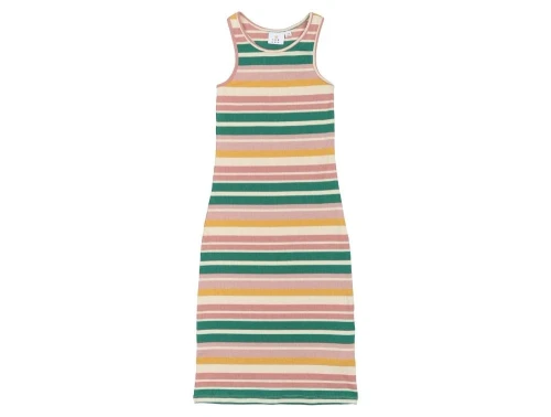 Multifarvet stribet kjole uden ærmer fra The New TN6295 multi striped